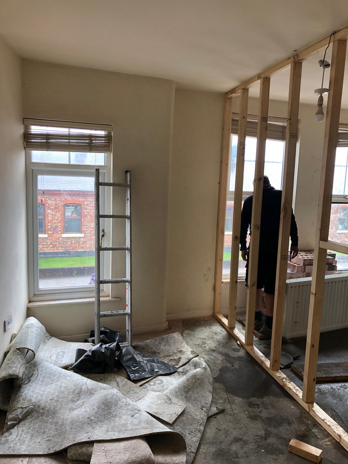 Framing up for this 5 Bed Social HMO Property Crewe BH Property